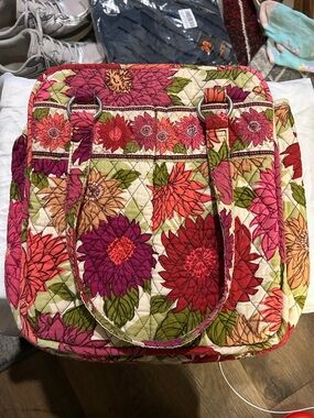 Vera Bradley Quilted Floral Tote - Pink, Red, Green, Purple